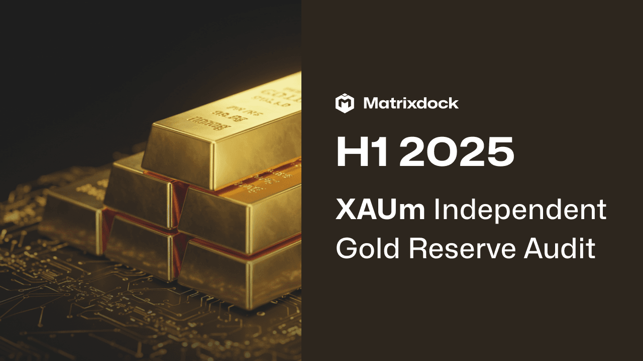 Matrixdock Publishes Its Second Independent Audit Report on XAUm Gold Token Reserves 